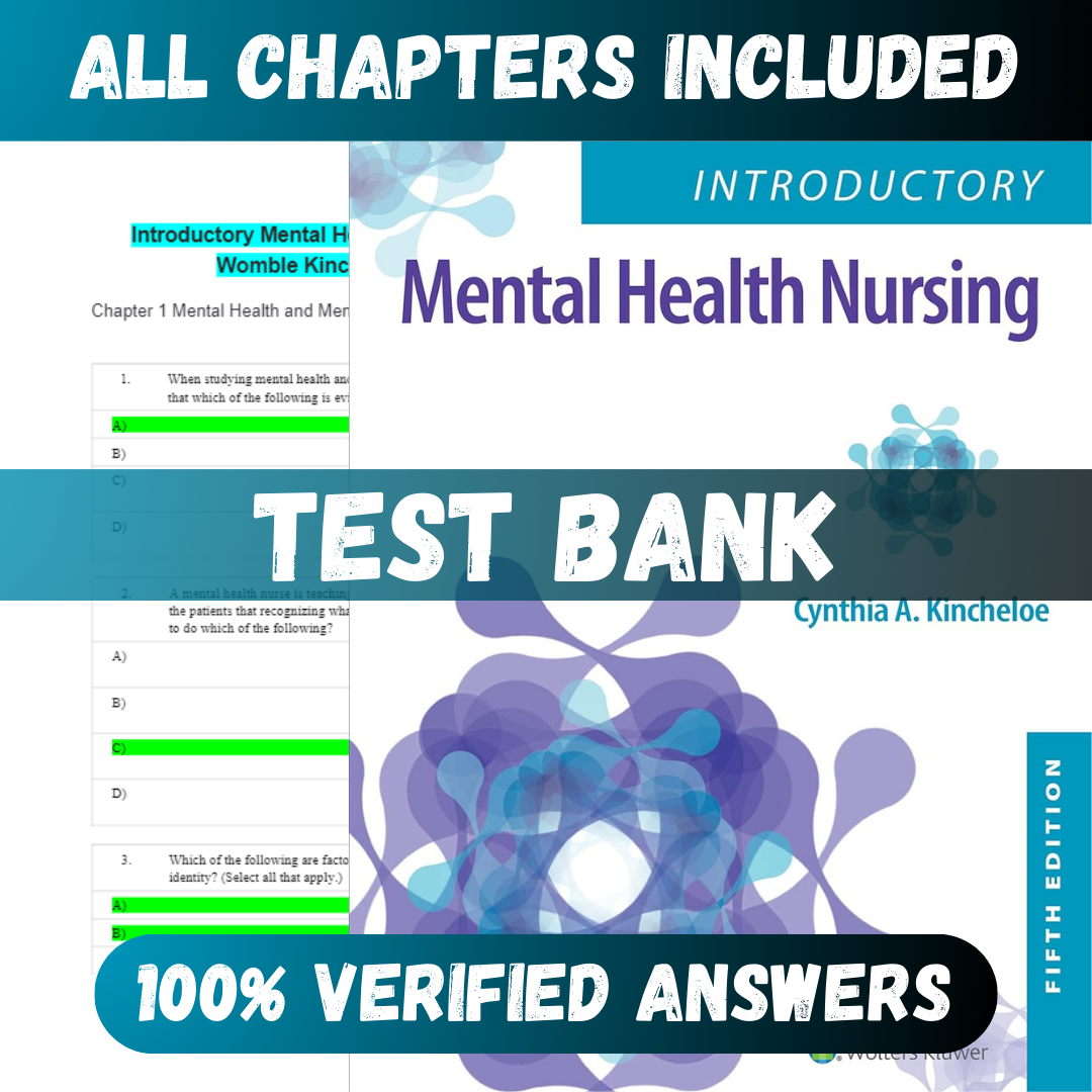 Test-Bank-for-Introductory-Mental-Health-Nursing-5th-Edition-Kincheloe-1.png Test Bank Introductory Mental Health Nursing 5th Edition ( Kincheloe, 2023) - Image 1