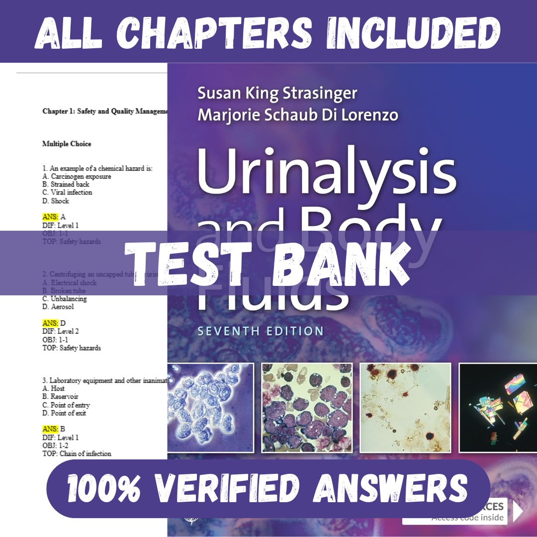 Test-Bank-for-Urinalysis-and-Body-Fluids-7th-Edition-by-Strasinger.png Test Bank for Urinalysis and Body Fluids 7th Edition by Strasinger - Image 1